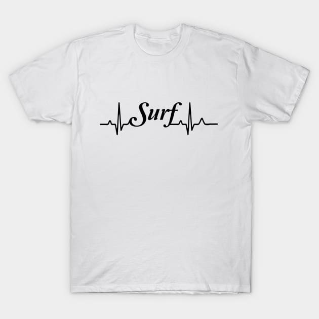 waves, surfing, heart, rate, beach shirt,surf, surfer,shirt, summer shirt, T-Shirt by L  B  S  T store